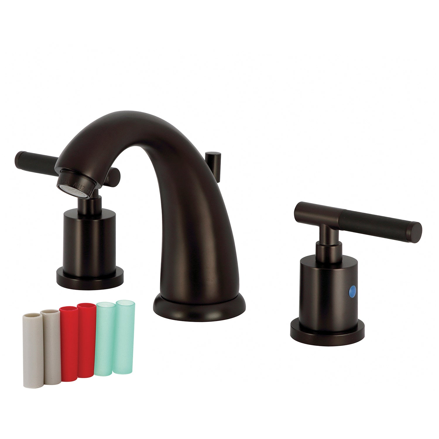 Kingston Tulare KB8985CKL - Kaiser Two-Handle 3-Hole Deck Mount Widespread Bathroom Faucet with Pop-Up Drain, Oil Rubbed Bronze — image 1